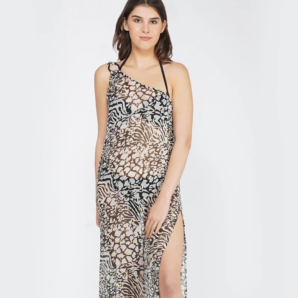 One Shoulder Maxi Dress Swim Cover Up